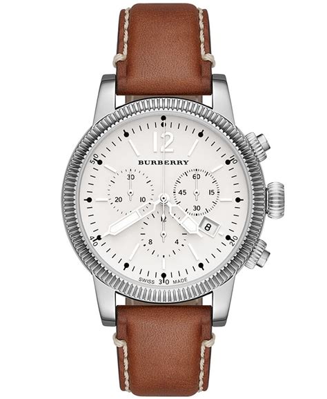 Watch, Women's Swiss Chronograph Tan Leather Strap 42mm 